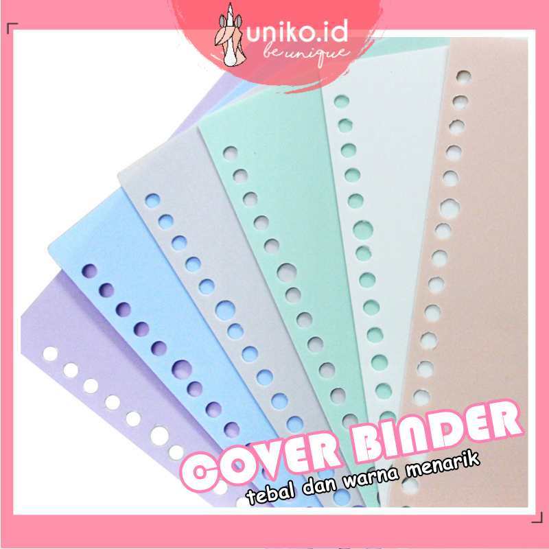

UNIKO.ID - COVER BINDER BAHAN PP PLASTIK TEBAL - INDEX BINDER A5 20 RINGS B5 26 HOLES - ORGANIZER DOKUMEN
