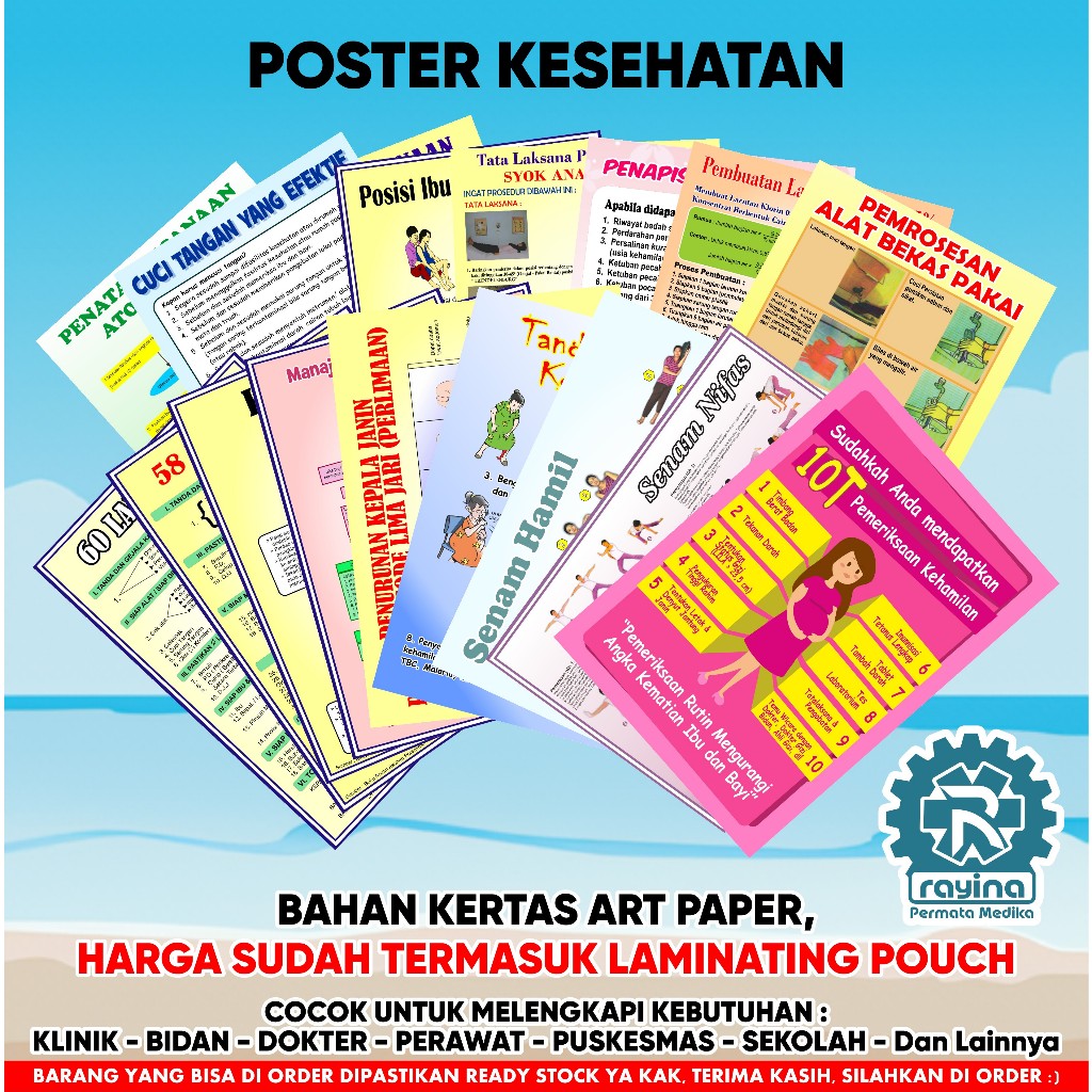 Poster Kesehatan dengan Laminating Pouch