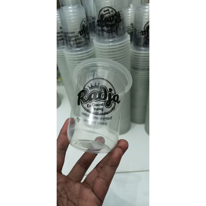 cup sablon 14 oz oval