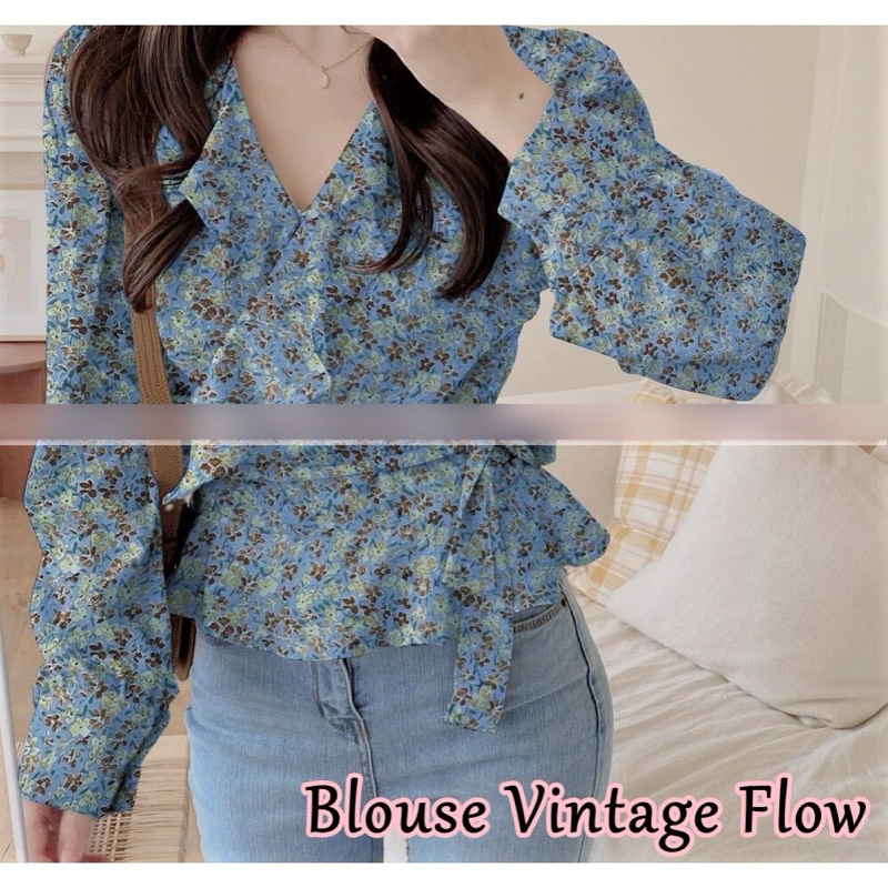 sale atasan sifon murah motif bunga