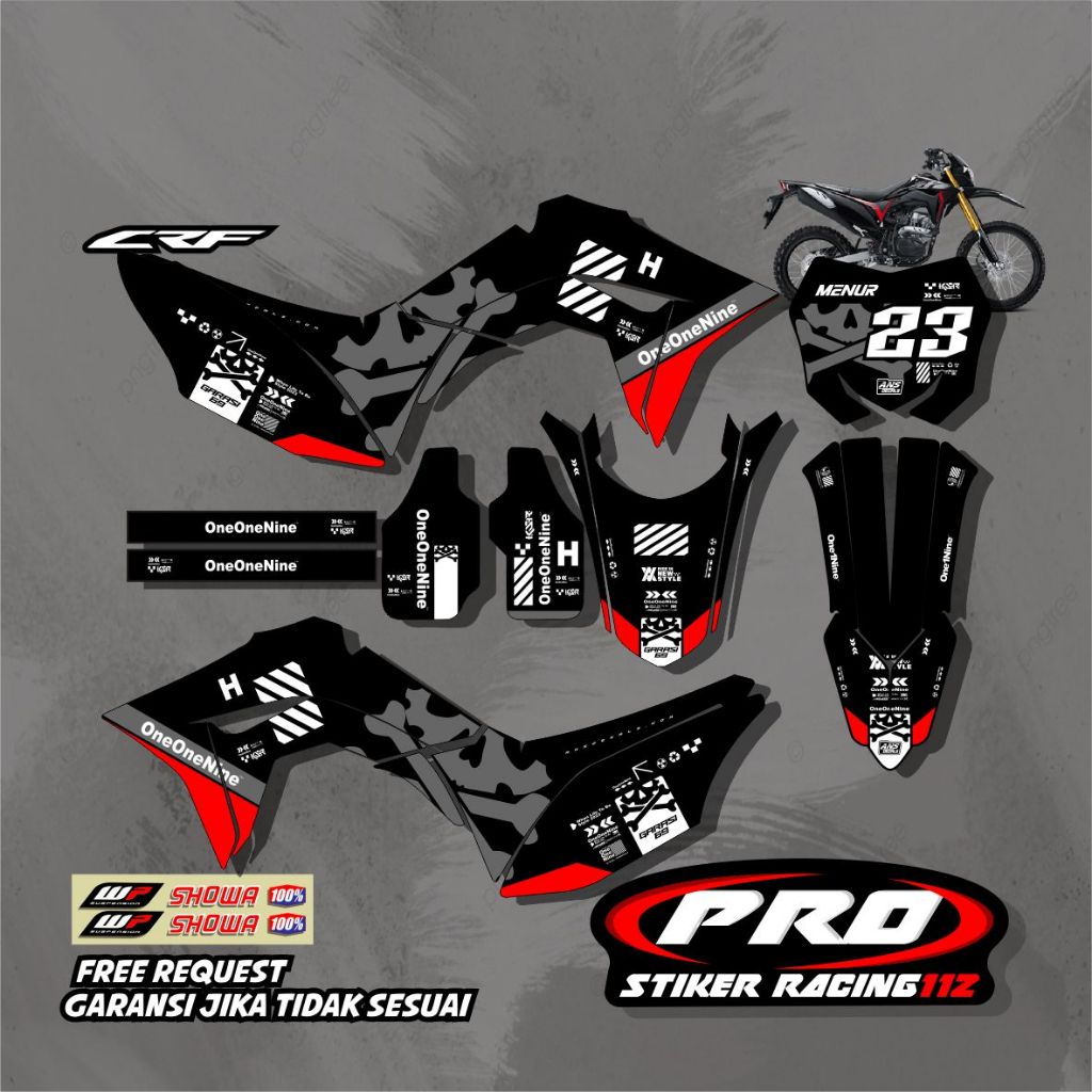 Decal Sticker Crf 150 L- Stiker Motor CRF - Setiker Honda Crf 150L