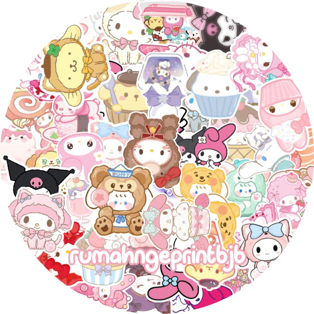 100 pcs Mini CUTE SANRIO MELODY STICKER STIKER PACK AESTHETIC UNTUK BUKU JURNAL HP LAPTOP HELM SEPED