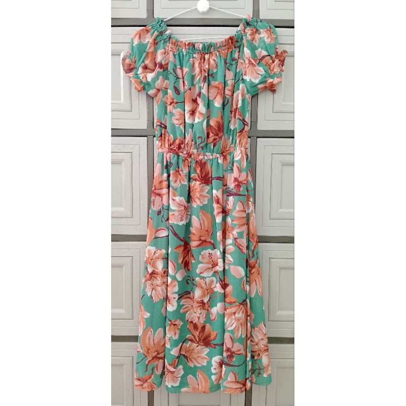 Dress sabrina/ Dress kerut/ Dress bunga cantiikk