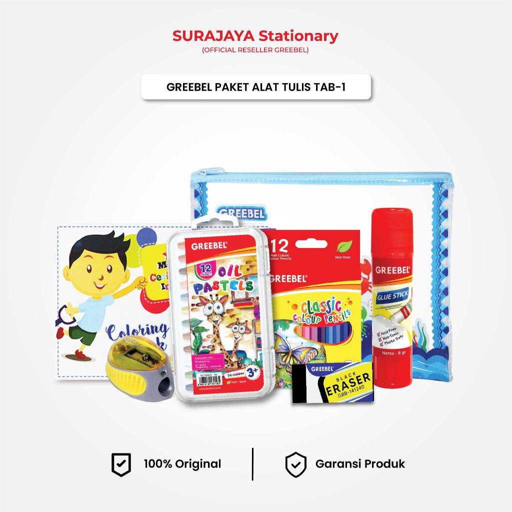 

Paket Alat Tulis Mewarnai Stationary Set Hampers Ulang Tahun Kado Anak / GREEBEL Tab 1