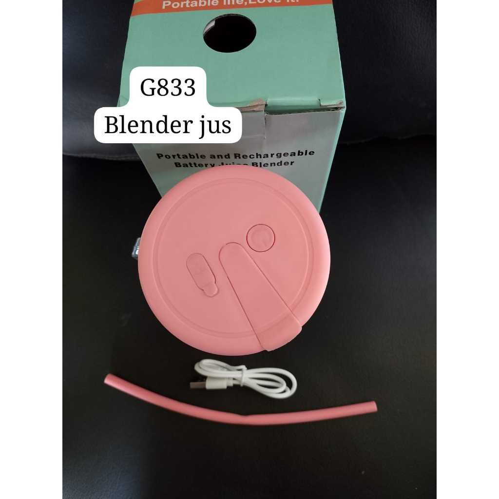 G833 BLENDER JUS JUICER BUAH MINUMAN GELAS CAS CASAN BATERAI PORTABLE MINI CUP BLENDER DAN DAPAT DII