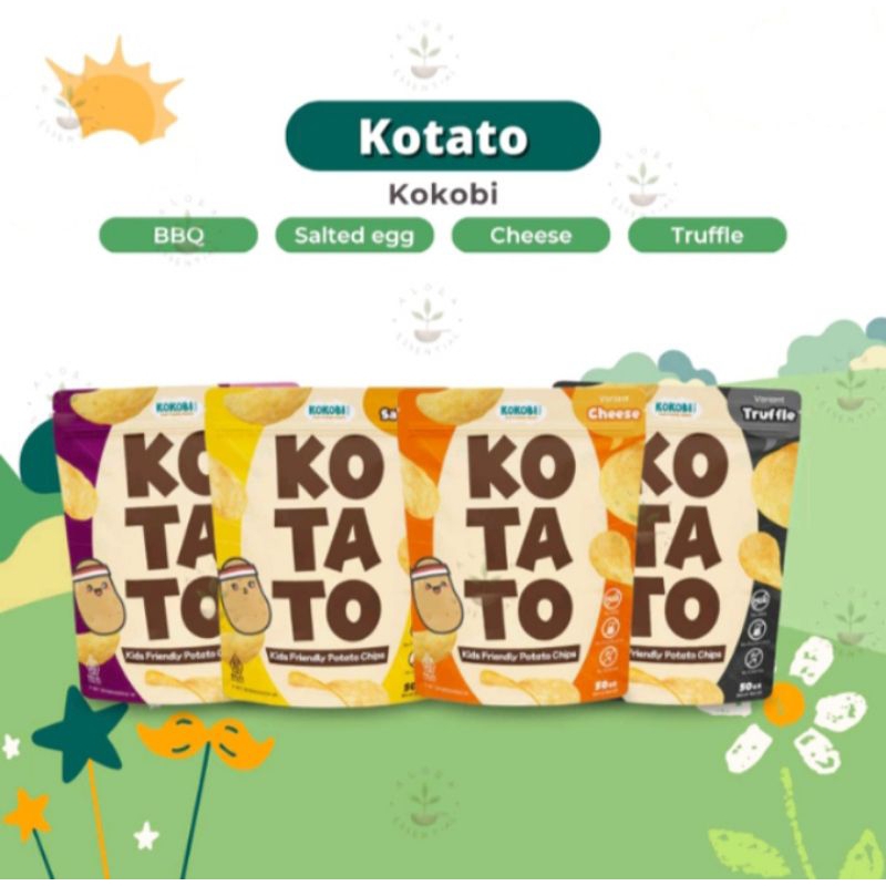 

Kokobi kotato potato chips 50gr | kripik kentang sehat | cemilan anak sehat