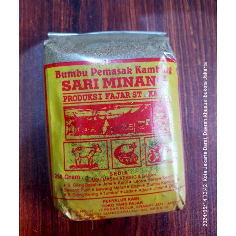 

BUMBU PEMASAK KAMBING SARI MINANG 250 gr br