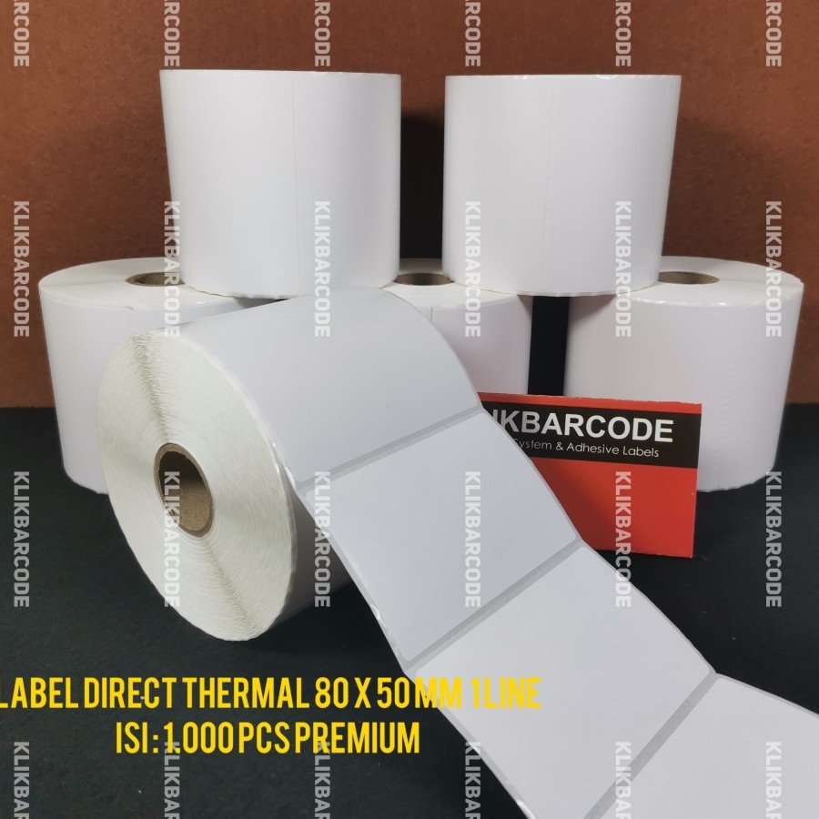 

LABEL BARCODE THERMAL 80X50 MM 8x5 CM PORPORASI - STICKER BAHAN PREMIUM
