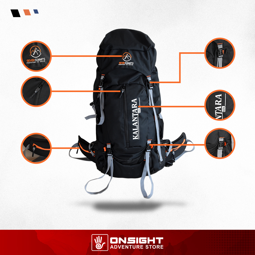 Tas Carrier Seven Summit Kalantara 60 Liter - Tas Gunung Seven Summit