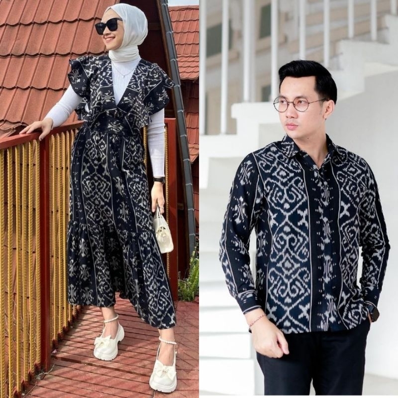 BAJU TENUN COUPLE PASANGAN PREWEDDING KONDANGAN KEKINIAN