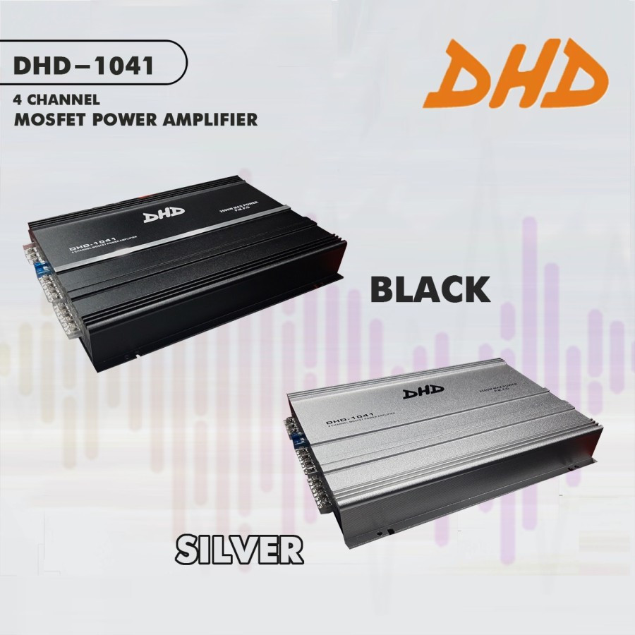 Power Amplifier 4 Channel DHD 1041 Black and Silver
