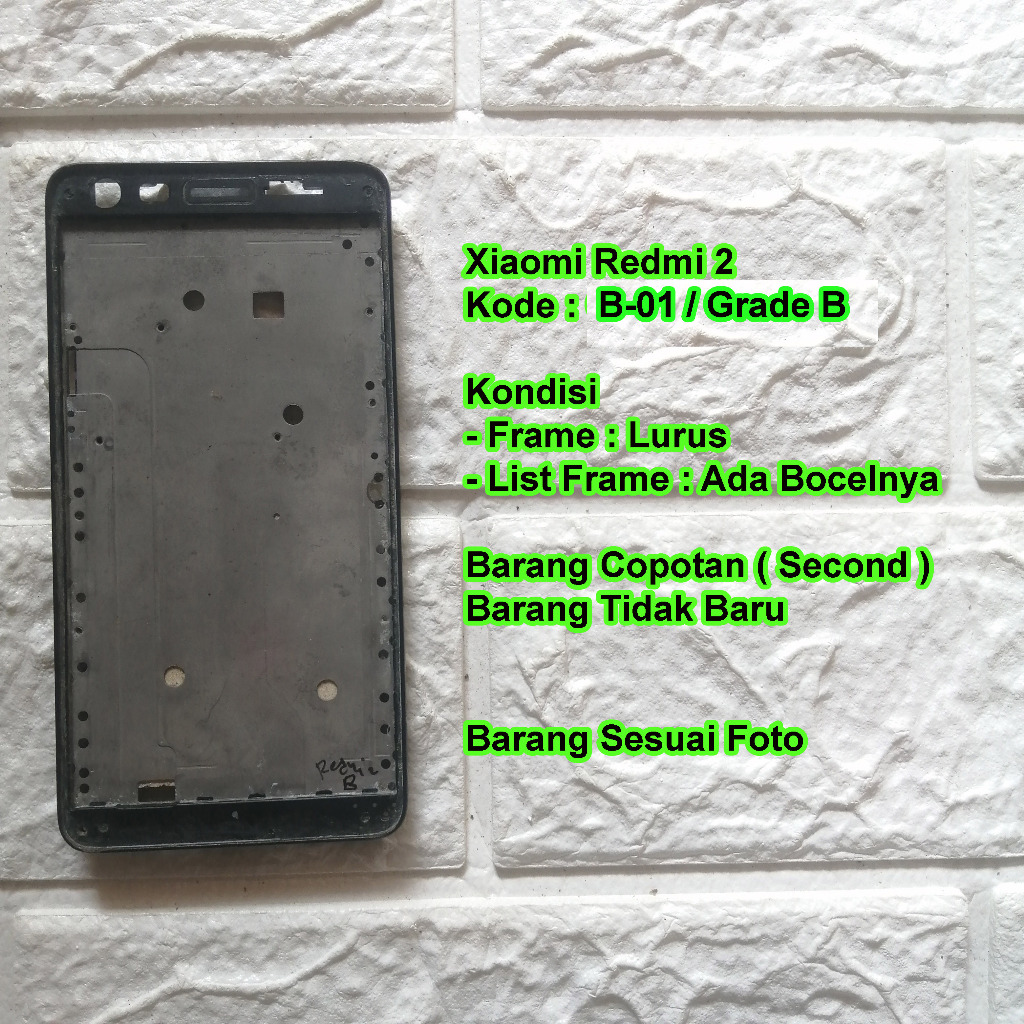 Xiaomi Redmi 2 Frame Tulang Tengah / Tatakan LCD copotan