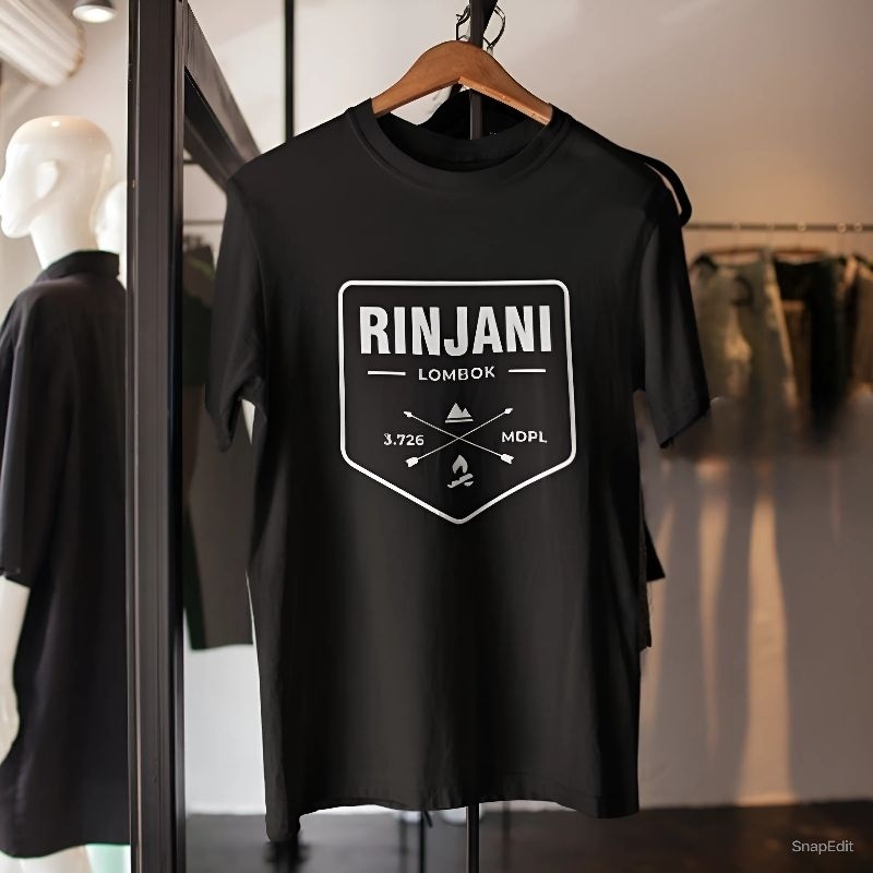 Kaos Distro Pria Wanita Pendaki Gunung Rinjani Lombok Bahan Tebal Adem Original 100% Cotton Combed 2