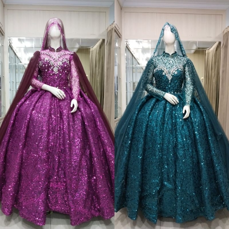 (Jumbo) Gaun Pengantin Barbie Squin Ld 120