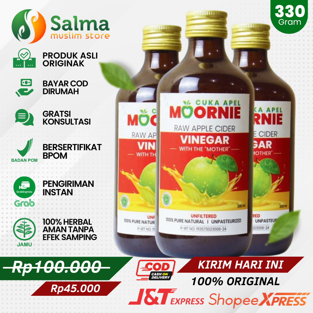 Cuka Apel Original Untuk Kesehatan Cuka Apel Untuk Diet Dan Diabetes Cuka Apel MOORNIE