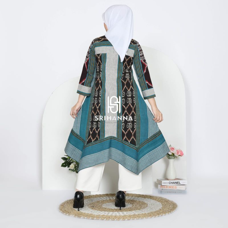 TUNIK NOVIA/tunik wanita/tunik/atasan wanita/long tunik/tenun/batik/tunik jumbo/tunik tenun by SRIHA