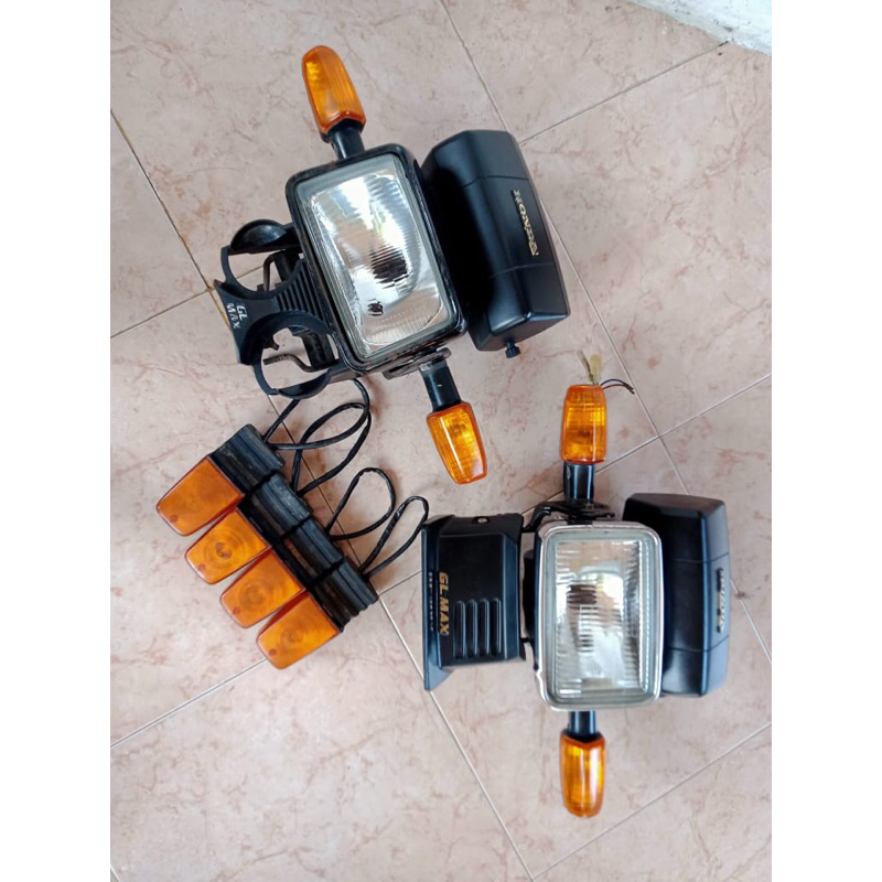 speedometer set lampu depan brecket sein honda GL max GL dan gl pro original berfungsi normal hidup 
