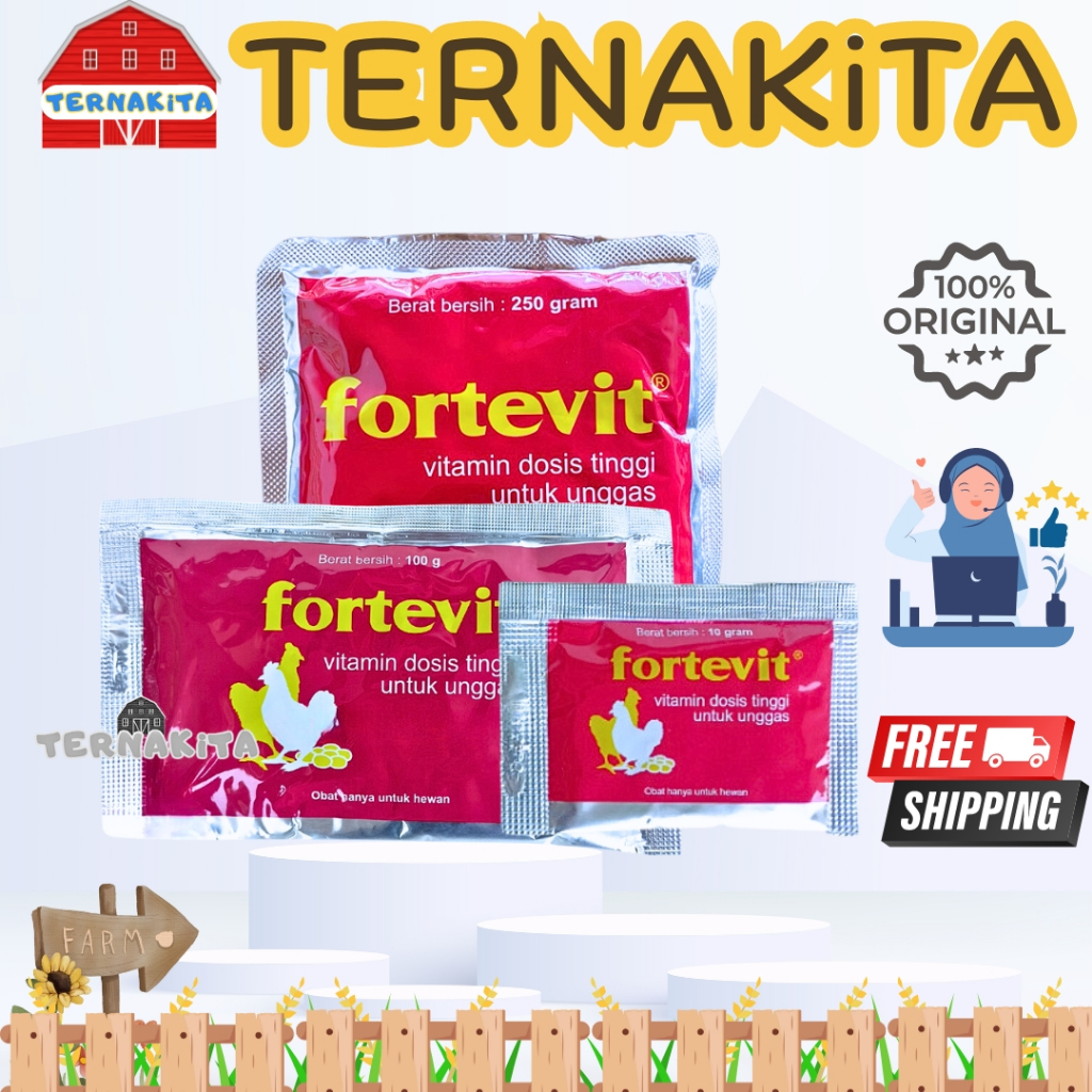 FORTEVIT 10 gr - Vitamin Ayam Unggas Anti Stress & Produksi Tinggi