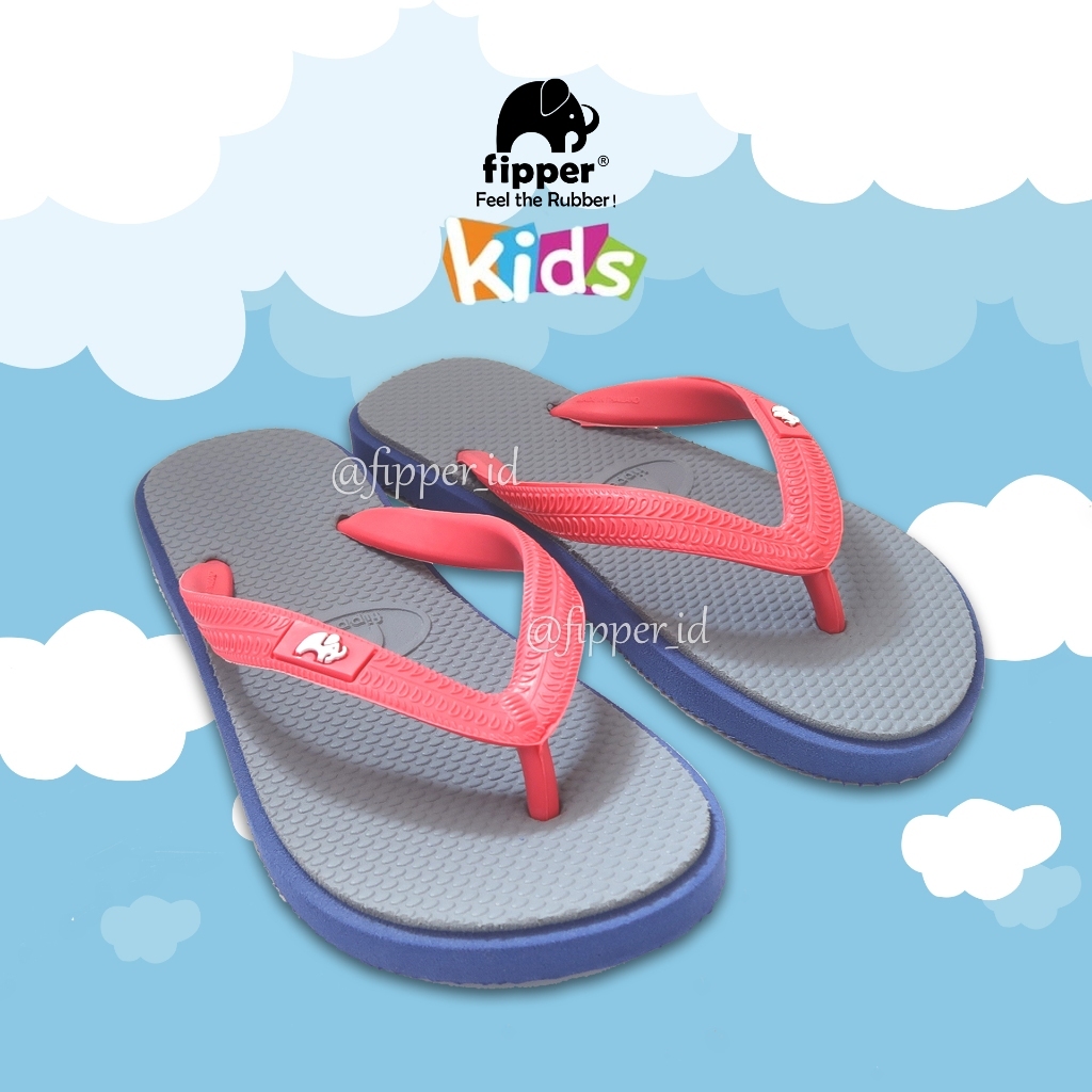 Fipper - Kids Grey / Navy / Red