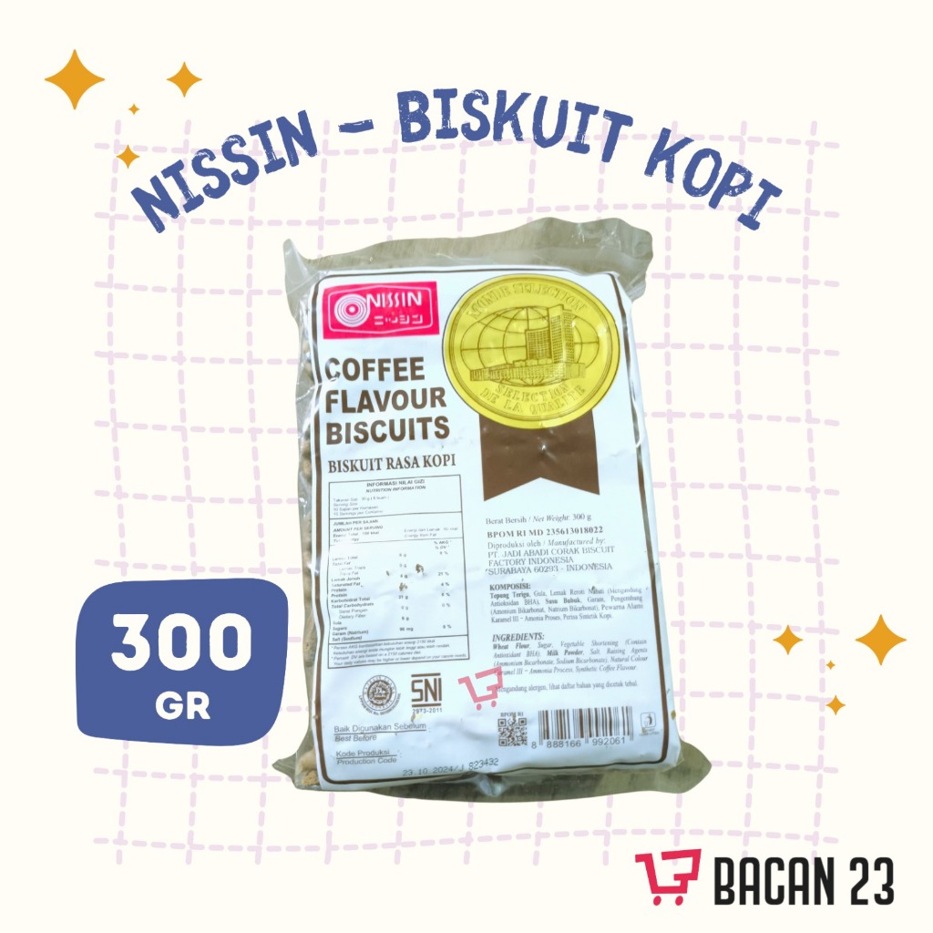 

Nissin Biskuit Rasa Kopi (300gr) Coffee Flavour Biskuits Nissin