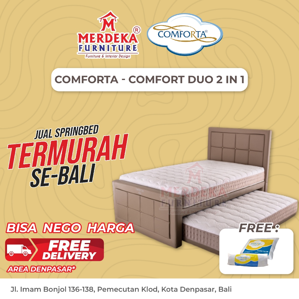 Kasur Comforta Comfort Duo | Kasur Sorong 120x200|Free Bantal|
