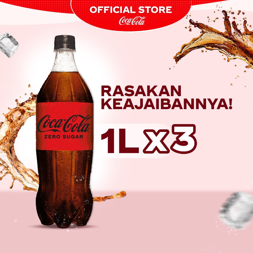 

Coca-Cola Zero Sugar Minuman Soda - Botol 1L x 3pcs