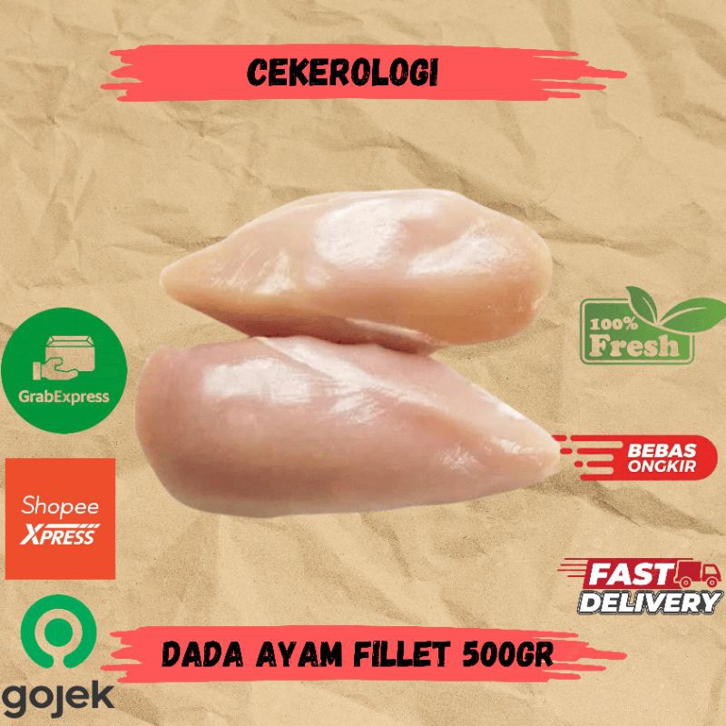 Dada Ayam Fillet 500gr / Dada Ayam Fillet / Dada Ayam Fillet Fresh Berkualitas / Dada Ayam / JABODET