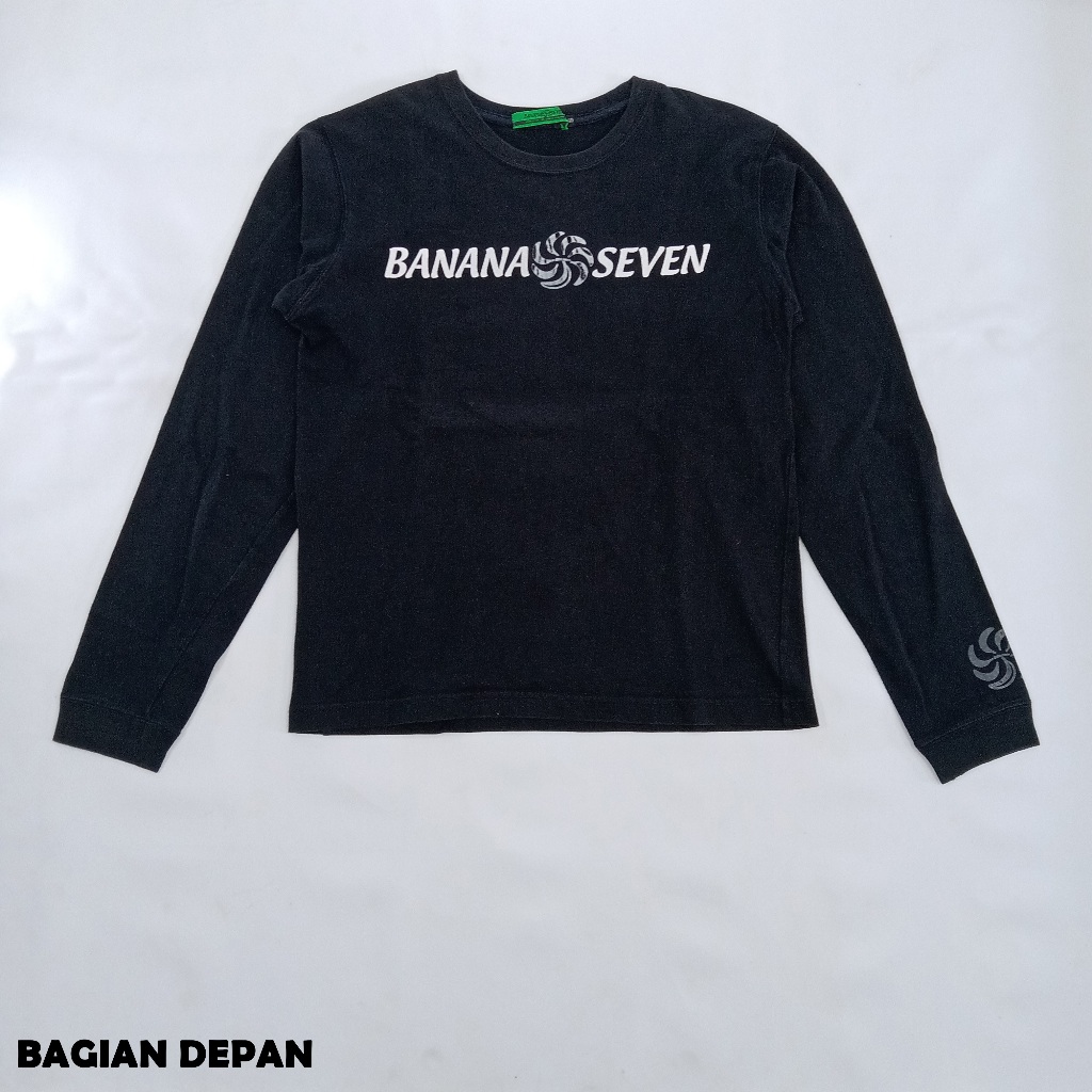 Kaos Lengan Panjang Banana Seven Black LongSleeve S