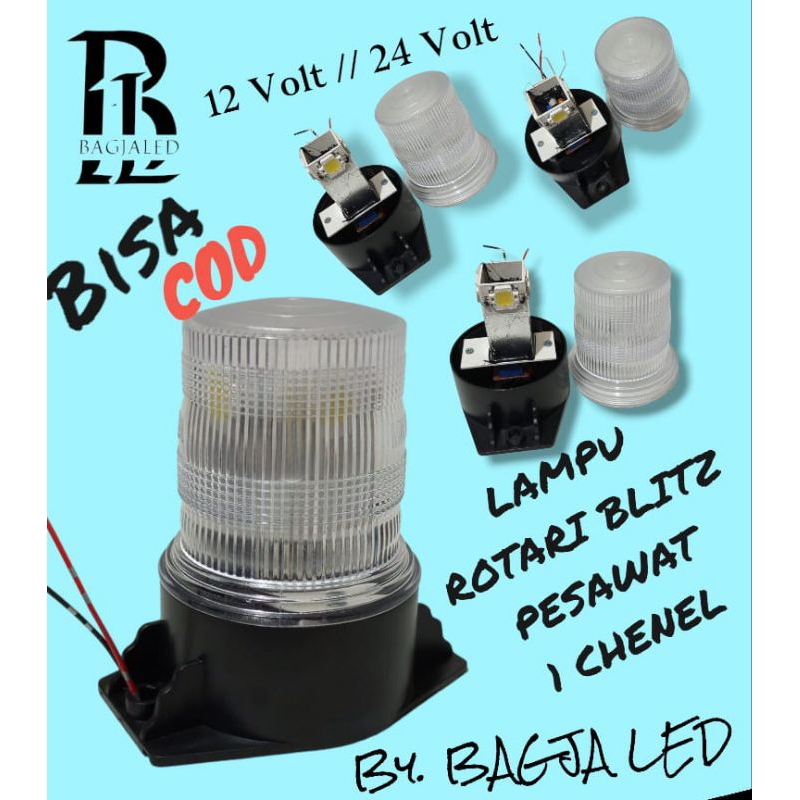 ROTARY BLITZ PESAWAT TERANG 12-24VOLT (Rakitan) toples/mika kecil