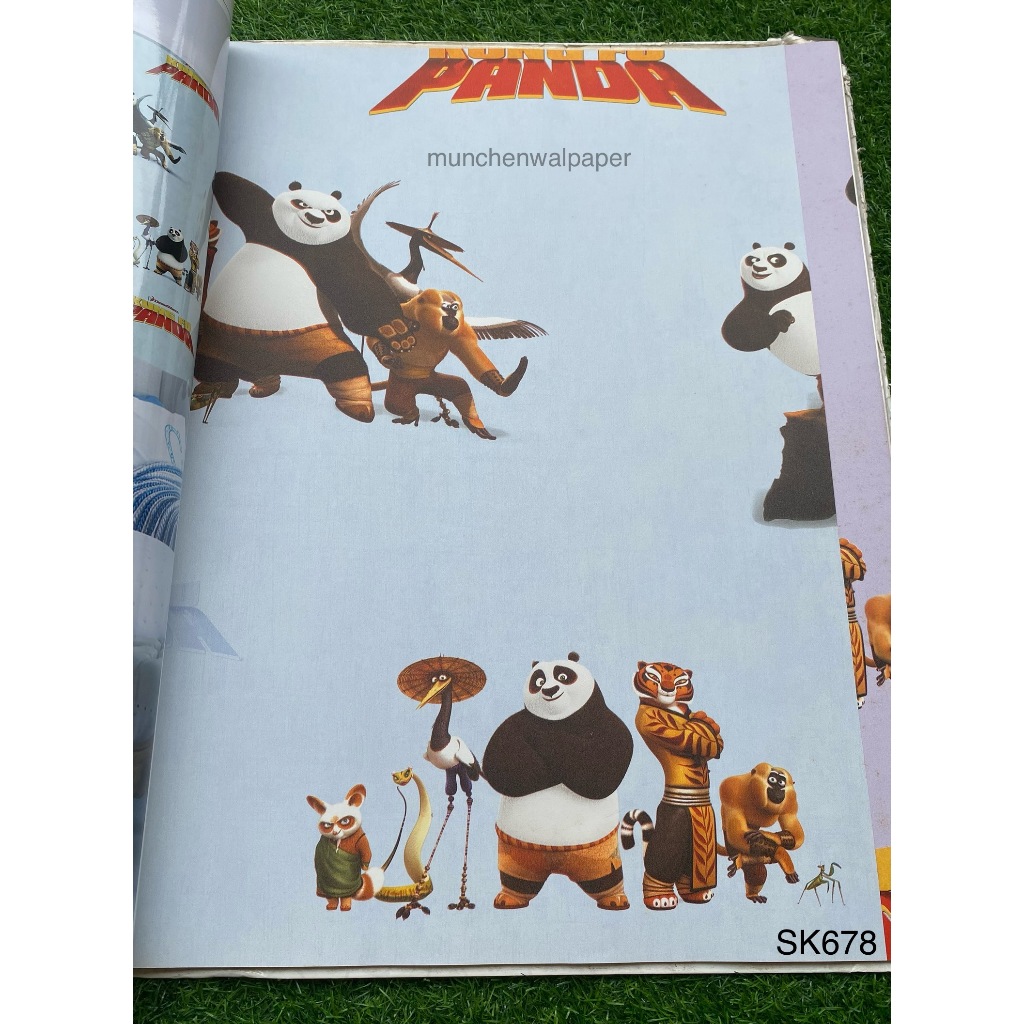 Wallpaper Dinding Anak Motif Kartun Animasi Kungfu Panda & Kura-Kura Ninja