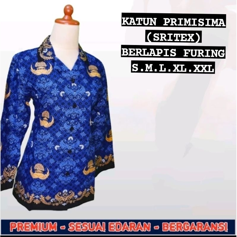 Seragam Korpri Wanita terbaru katun Sritex berlapis PURING PREMIUM sesuai Edaran