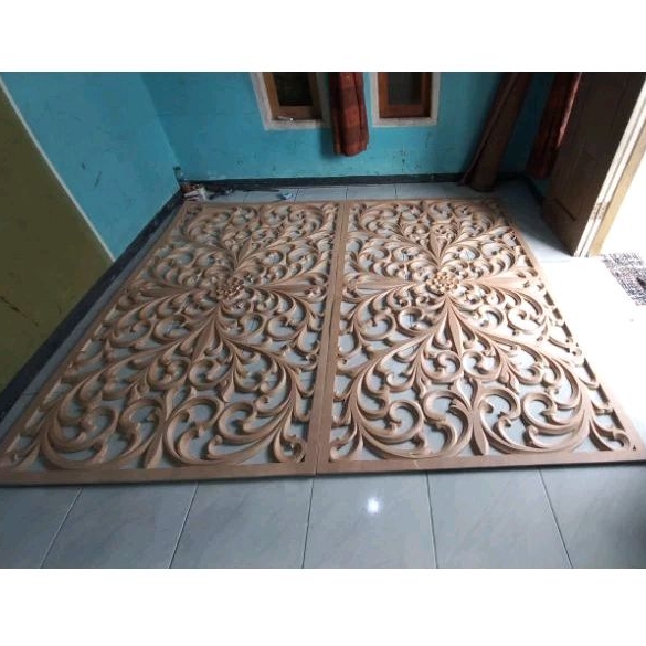 Ukiran Backdrop Pelaminan / Ukiran Karet / Dekorasi Pelaminan