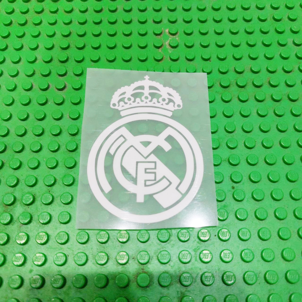 Emblem Logo Badge Patch Real Madrid Putih Polyflex