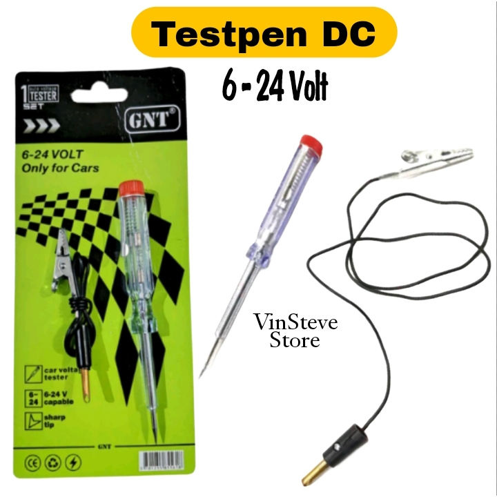 Obeng Testpen DC 6 - 24 Volt | Testpen Aki Motor dan Mobil