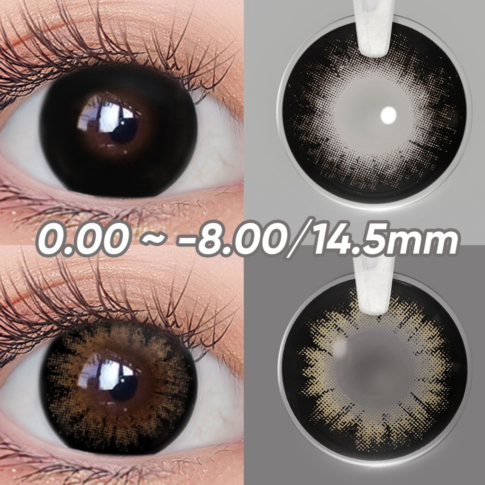 Modern 8 Softlens Minus 145MM Soflens Minus Hitam Softlens Mata Normal Lensa Kontak Warna Alami Sofl