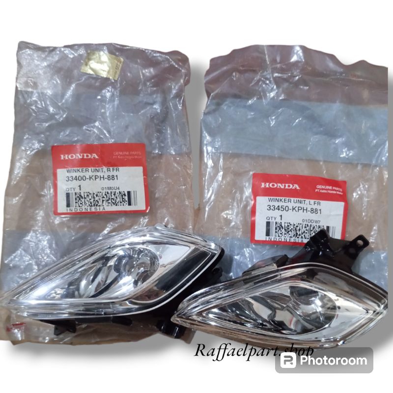lampu sein kanan kiri satu set depan honda kharisma ORI AHM 33450KPH-881-33400KPH881
