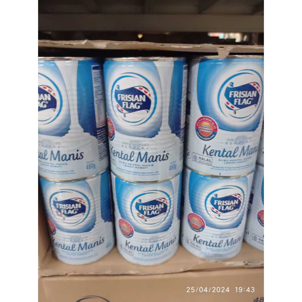 

FRISIAN FLAG KENTAL MANIS PUTIH KALENG 490GR - PER KARTON