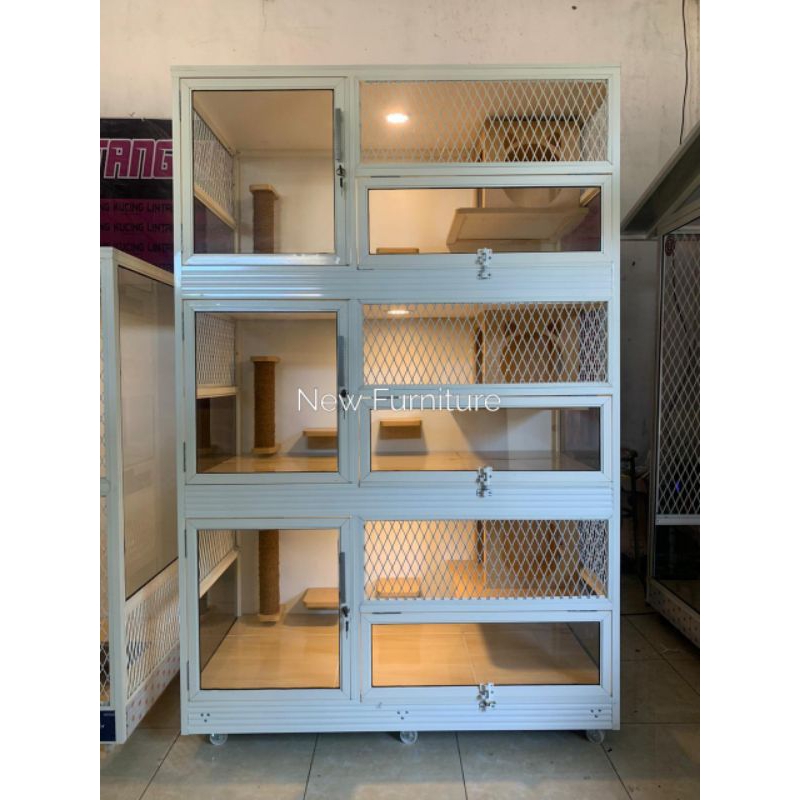 kandang kucing aluminium kandang kucing tingkat kandang kucing minimalis kandang kucing modern cat h