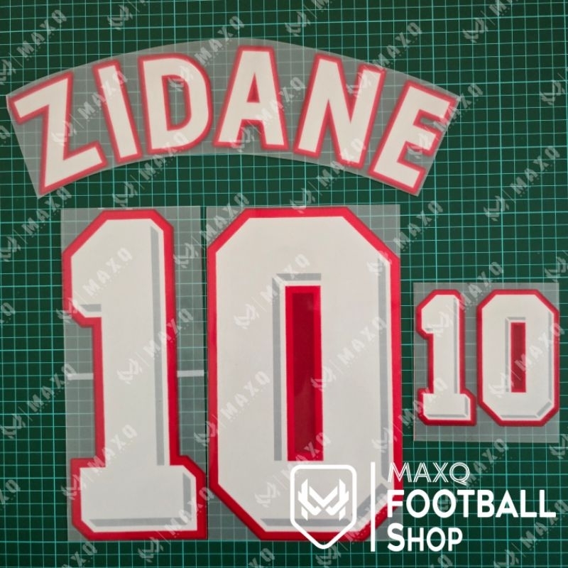 NAMESET ZIDANE FRANCE PRANCIS HOME WORLD CUP 1998