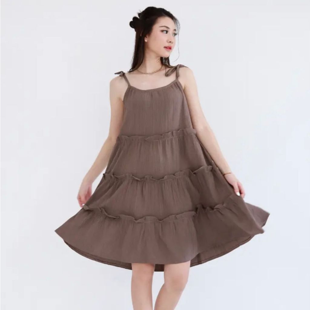 Bonita Dress Ladycrush / Midi Dress / Dress Wanita / Dress Korea