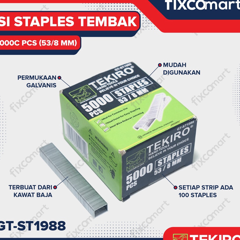 

Ready Terbaru Tekiro Isi Staples Tembak 8 MM 5 Pcs