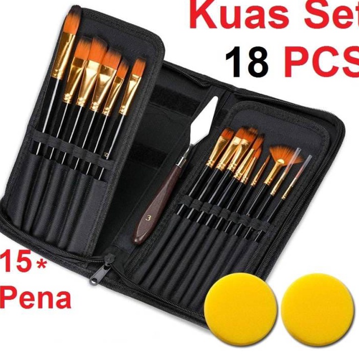 

Paling Keren Art Brush Set Kuas Lukis BRS12 SET Kuas Alat Lukis Set Lengkap Mixing Knife Murah Berkualitas
