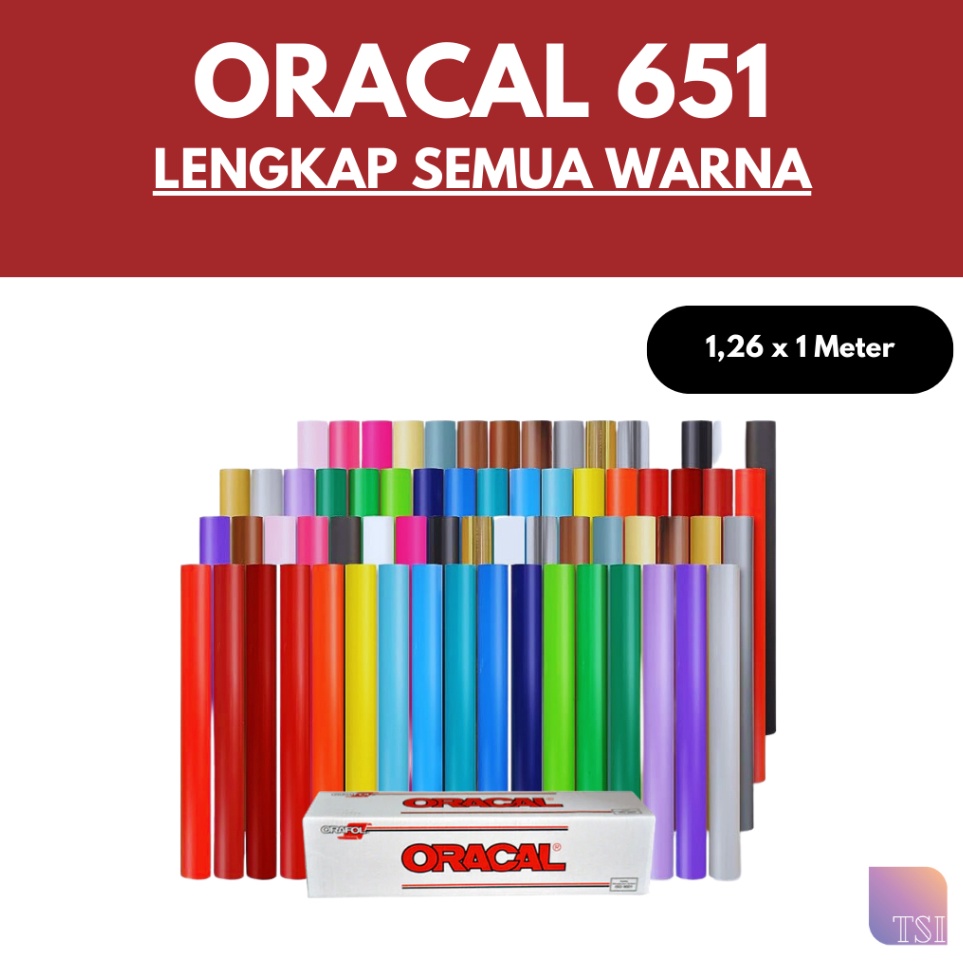 

Baru Aman Oracal Stiker 651 Skotlet Warna Glossy Doff Matte 1 Meter