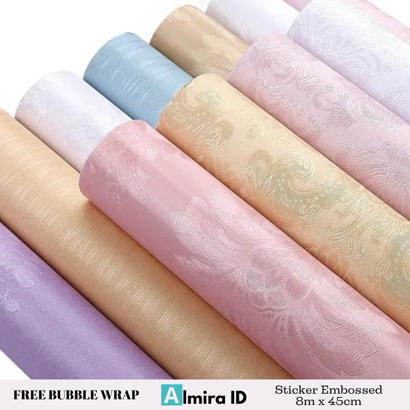 [COD] Wallpaper Stiker Dinding Textured Embossed Timbul 3D Sticker Walpaper COD High Quality Embos b