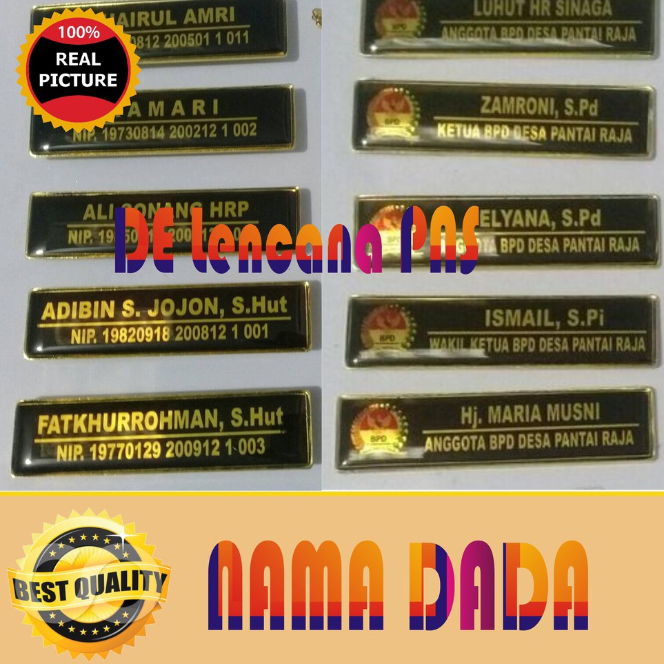 

Spesial Bulan Ini Nama dada bahan plat kuninganlencana pnslencanapns
