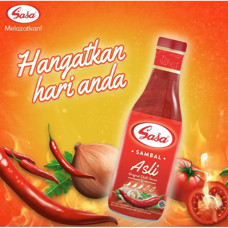 

Sasa Saus Sambal Asli Orginal Chili Sauce 340gr & 135gr