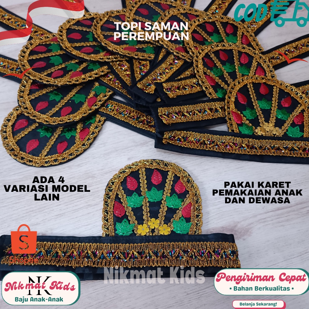 Super Untung Topi aceh tari saman perempuan bungong jeumpa asesoris kepala adat aceh anak lakilaki d