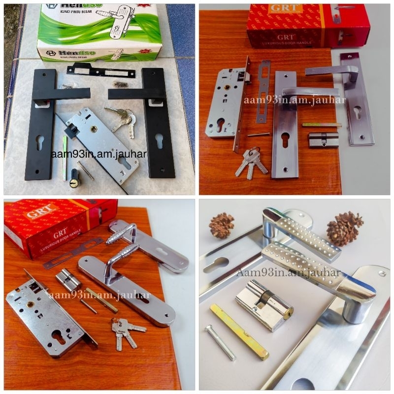 Kunci Pintu Rumah Besar 25 cm Hawaii Bulat Kotak 1,150 gram Handle SLOT anak kunci 3 biji
