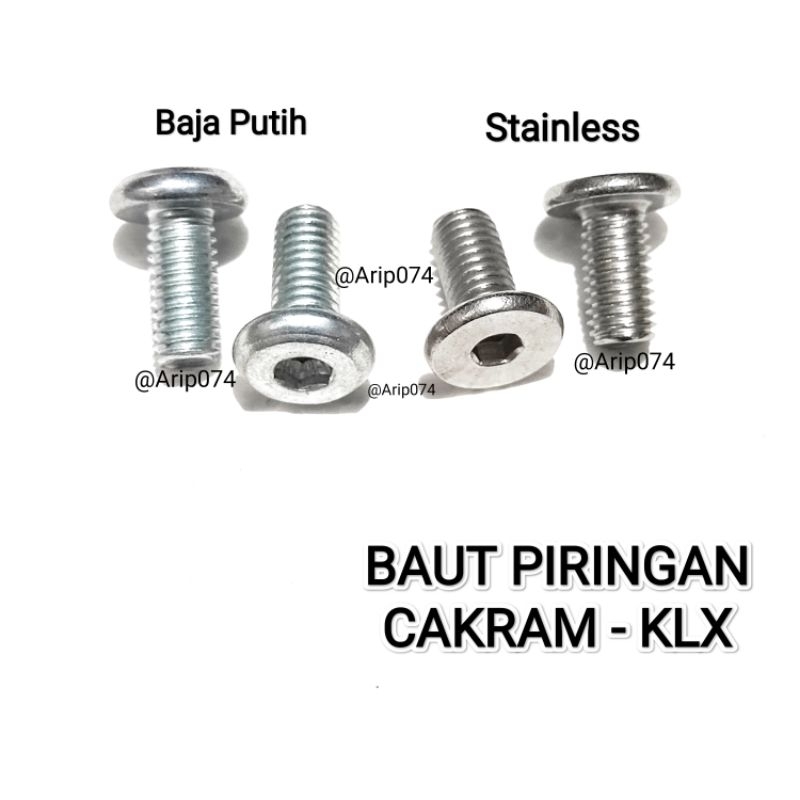 [COD] BAUT PIRINGAN CAKRAM KLX BAUT DISC PIRINGAN KLX DEPAN BELAKANG BAUT CAKRAM PIRINGAN KLX DTRACK