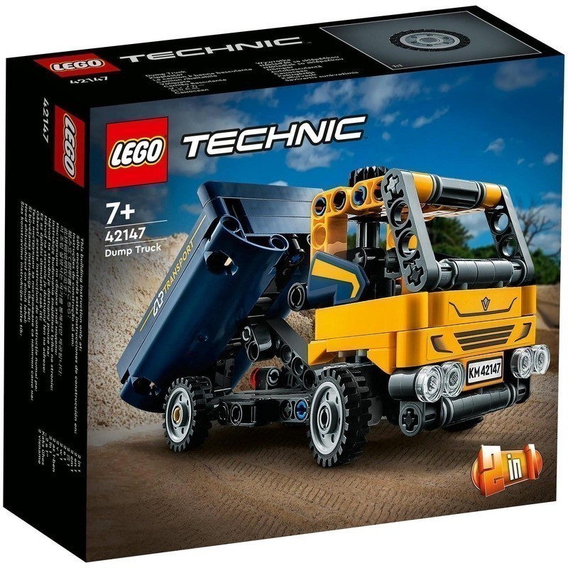 LEGO Technic 42147 Dump Truck Building Toy Set (177 Pieces) Mainan Balok (7 Tahun+)
